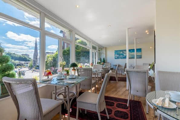 Breakfast at The Somerville - with a view over Torquay